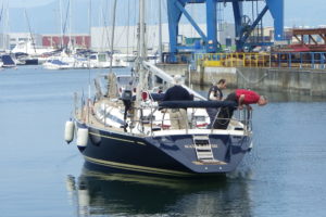 WATER MUSIC en el agua después de los trabajos del refit