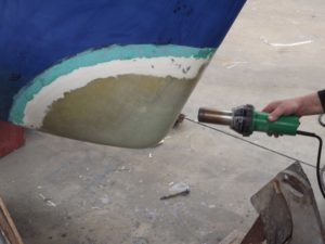 Reparation of the keel on a Malo 39