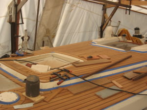 Building a new teak deck for Grand Soleil 43