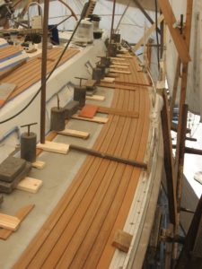 Building a new teak deck for Grand Soleil 43